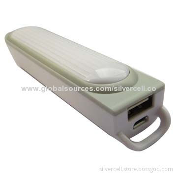 Power Bank with 2,600mAh Capacity, Reliable Li-ion Battery Cell